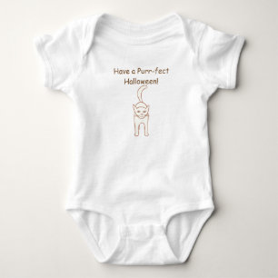 Purr-fect Halloween Outline of Cat Standing Shirts