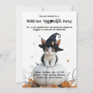 🐈⬛PURR-fect 🎃Halloween Party Invitation