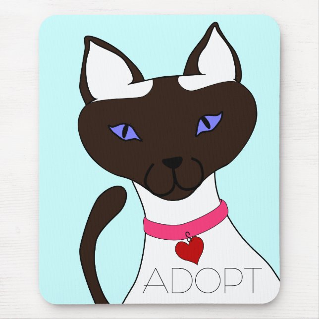 Purr-fect Moira ADOPT Aqua Mousepad (Front)
