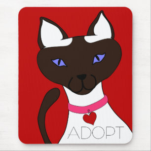 Purr-fect Moira ADOPT Red Mousepad