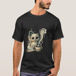 Purr-fect Morning Cute Cat Coffee T-Shirt