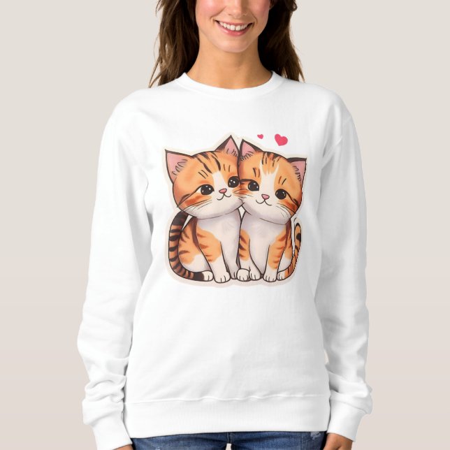 “Purr-fect Pair” “Double the Whiskers, Double the  Sweatshirt (Front)