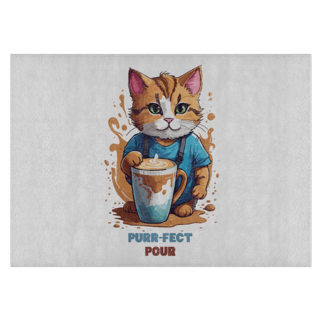 Purr-fect Pour Cutting Board (Front)