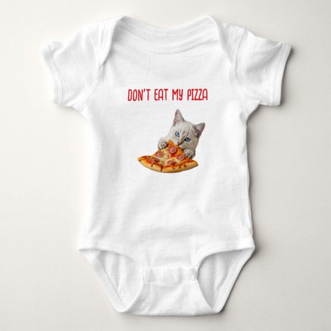Purr-fect Slices & Cozy Vibes Baby Bodysuit (Front)