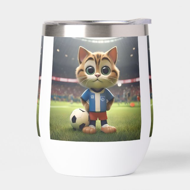 "Purr-fect Striker: The 3D Soccer Cat" (Left)