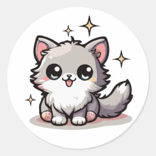 Purr-fectly Adorable Cat-tastic Designs Classic Round Sticker
