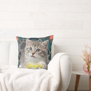 Purr-fectly Cosy: Personalised Cat Photo Cushion