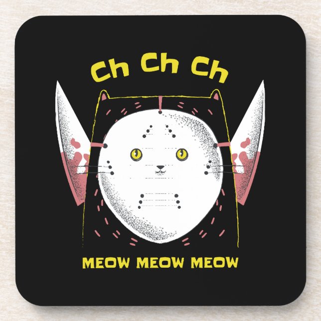 Purr-fectly Horrifying Kitty Coaster (Front)