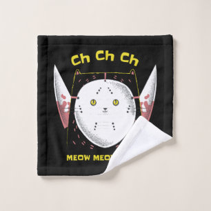 Purr-fectly Horrifying Kitty Wash Cloth