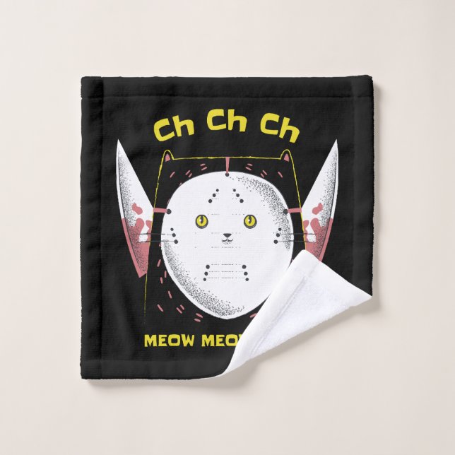Purr-fectly Horrifying Kitty Wash Cloth (Wash Cloth)