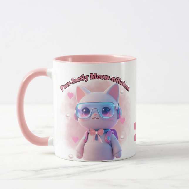Purr-fectly Meow-nificient Cat Mug (Left)
