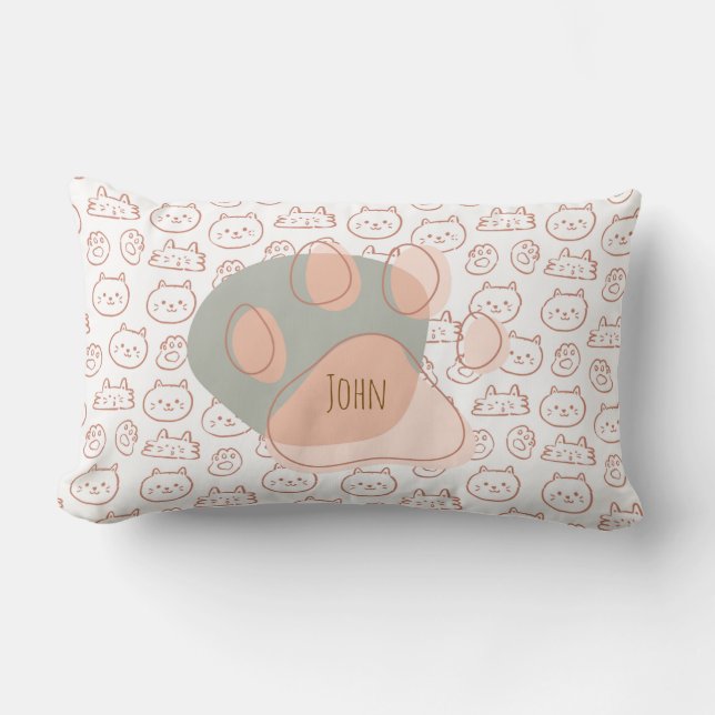 Purr-fectly Personalised Cat Pillow (Front)