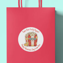 Purr-fectly Poppin' Funny Cat Popcorn Valentine