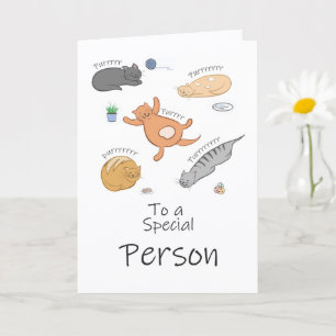 Purr-ific Cat Birthday Card for a Special Person  