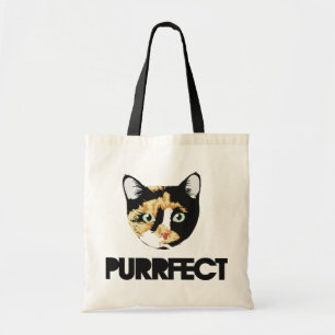 Purr kitty tote bag