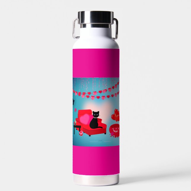 Purr Love - Cupid - Cat Gift Bag Water Bottle (Front)