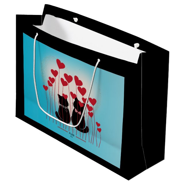 Purr Love - Gift Bag - Balloon Field (Front Angled)