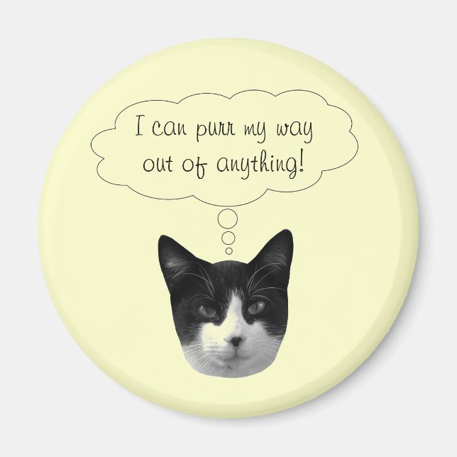 Purr My Way Out of Anything Magnet (Front)