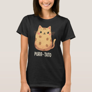 Purr-Tato Cat Potato Vegetarian Joke Kawaii Cat Da T-Shirt