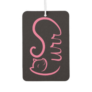 Purr Typography PINK Car Air Freshener