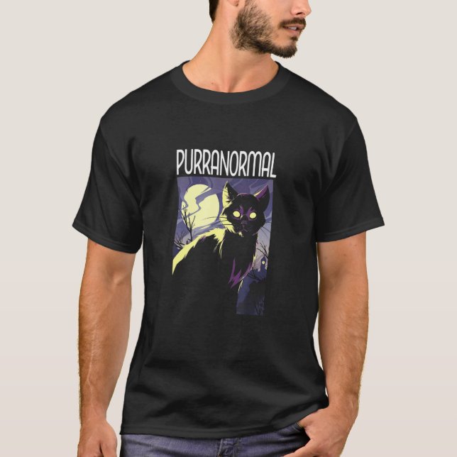 Purranormal Horror Cat T-Shirt (Front)