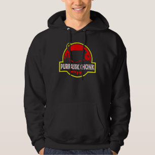 Purrassic Chonk Cat Scale Meme  Retro Style Cats M Hoodie