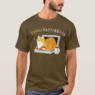 Purrcrastination Fluffy Soft Cat Kitty Procrastina T-Shirt