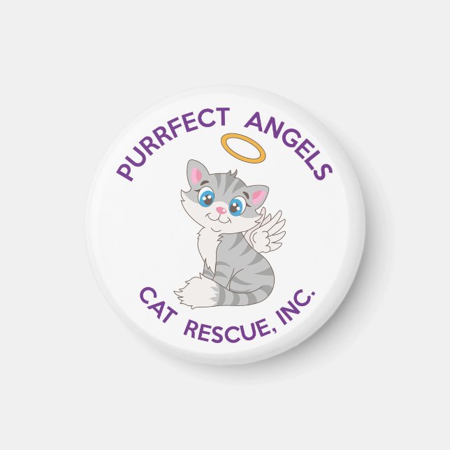 Purrfect Angels Cat Rescue Magnet (Front)
