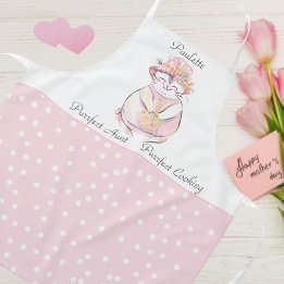 Purrfect Aunt Sweet Cat Personalised  Apron