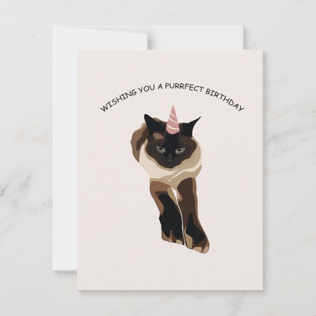 Purrfect birthday Card (Front)