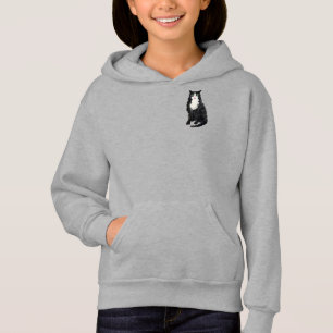Purrfect black and white cat hoodie