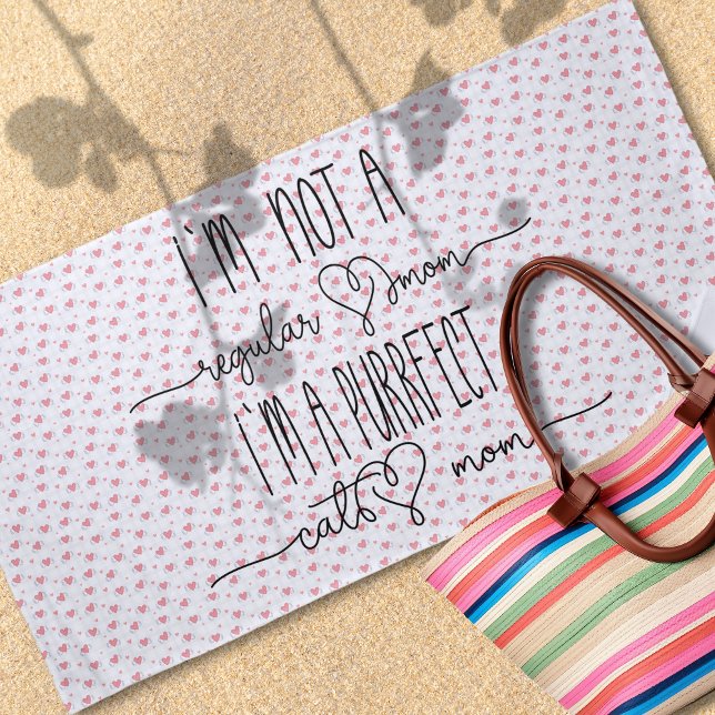 Purrfect Cat Mum Beach Towel (Creator Uploaded)