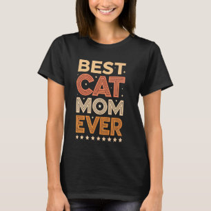 Purrfect Cat Mum Cute Paw Print Mother's Day Art T-Shirt