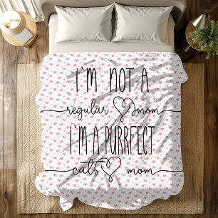 Purrfect Cat Mum Fleece Blanket