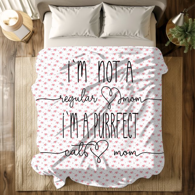 Purrfect Cat Mum Fleece Blanket (Creator Uploaded)