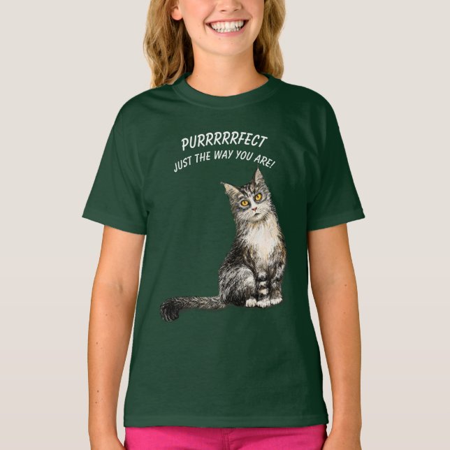 Purrfect cat T-Shirt (Front)