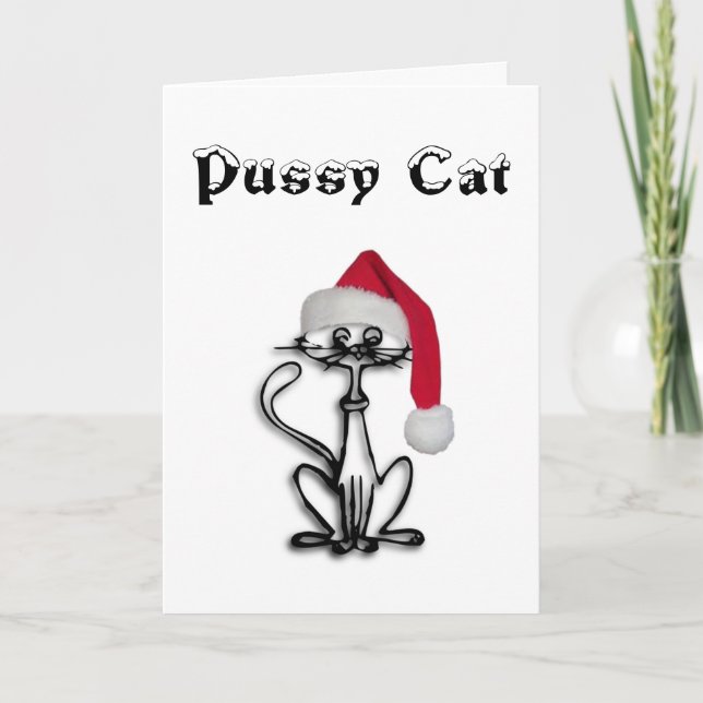 Purrfect Christmas Birthday Card Add Note Inside (Front)