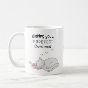 Purrfect Christmas Sleeping Cat Mug