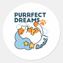 Purrfect Dreams Await – Cute Sleeping Cat Dreamy