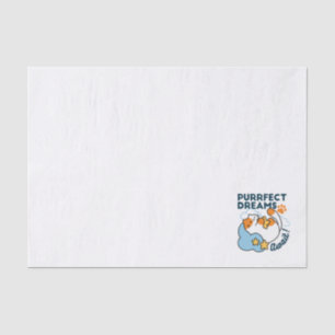 Purrfect Dreams Await – Cute Sleeping Cat Dreamy Tissue Paper