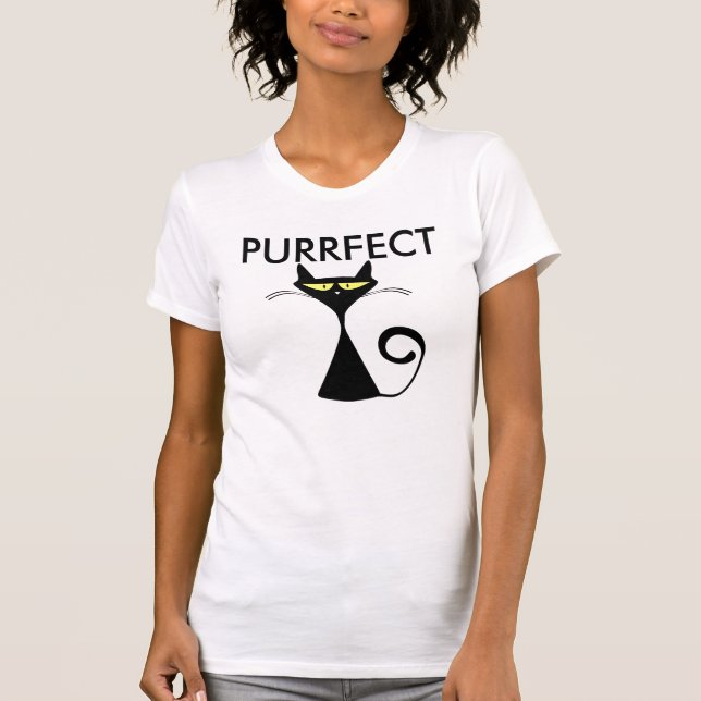 PURRFECT, Funny Cat T-shirts (Front)