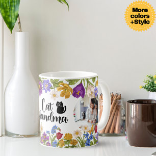 Purrfect Memories Personalised 2 Photo Collage Cat Coffee Mug