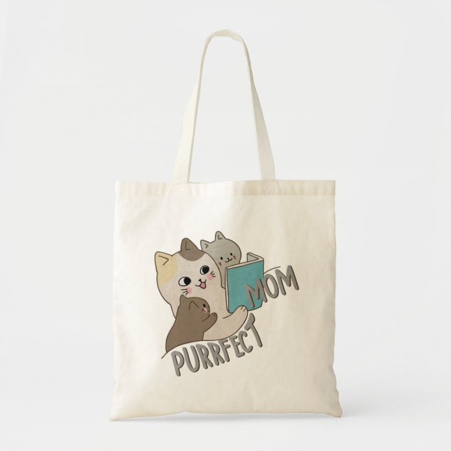 Purrfect Mum Tote Bag (Front)