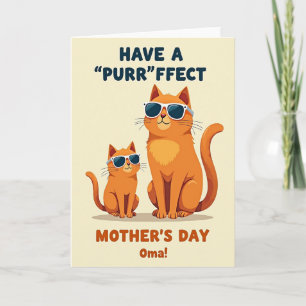 Purrfect Oma Mothers Day Card
