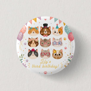 Purrfect Party Kitty Pin for Kids Girls Birthday
