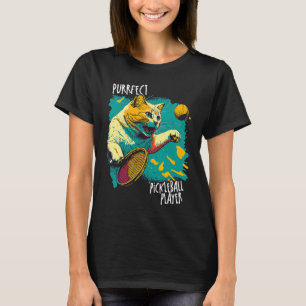 Purrfect Player Cat  Paddleball Player Pickleball  T-Shirt