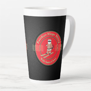 Purrfect-Slope Skiing with Santa Claws Latte Mug
