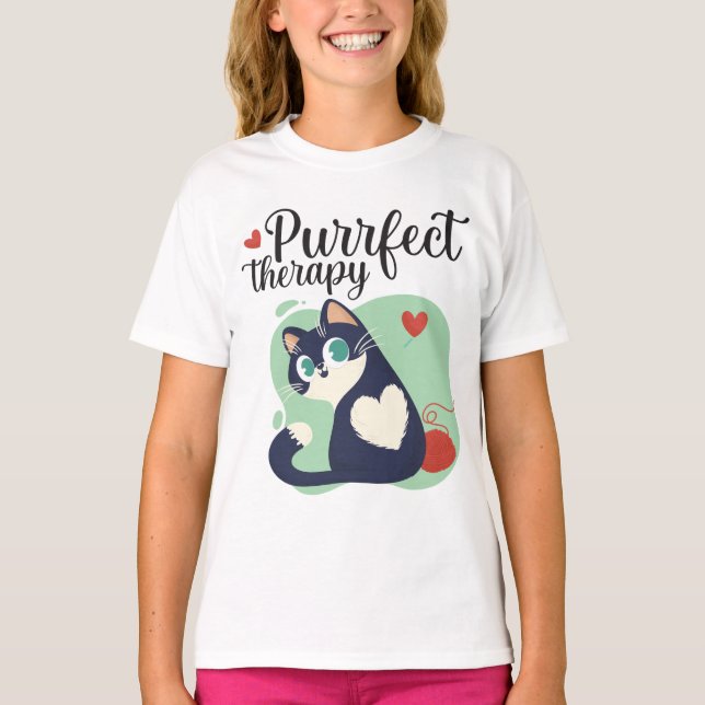 Purrfect therapy  T-Shirt (Front)