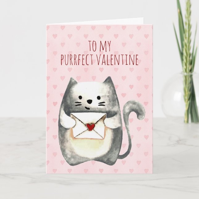 Purrfect Valentine Card (Front)
