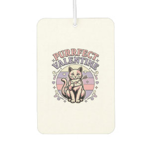Purrfect Valentine Cat Valentine Love Vintage Vect Car Air Freshener